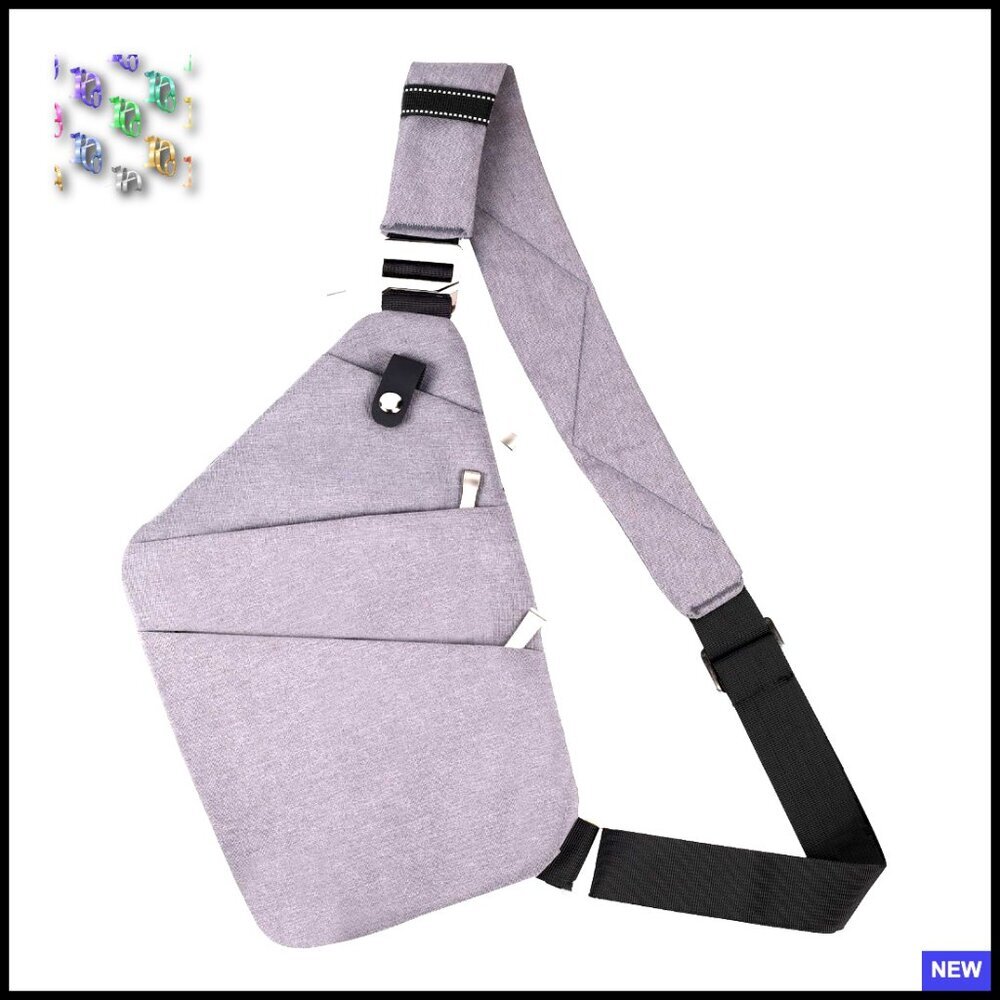 Anti-Theft Crossbody Sling Bag Lightweight Travel Gym Running Adjustable Strap